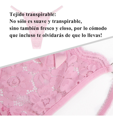 ` Bragas For Mujer Tangas Encaje Sexy Cintura Baja 6 Piezas