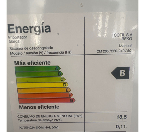 Freezer Beko Cm 205 (Usado)