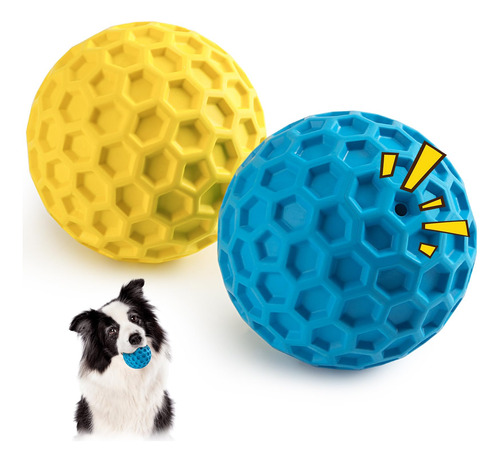 Juguete Para Perros Hippie Indestructible Squeaky Balls, Paq