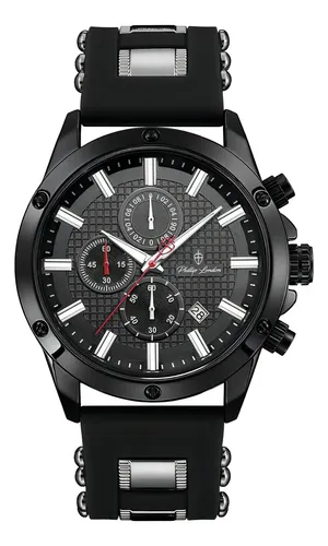 Forlorn ブラックメタル blackl Relógio Masculino Phillip London Falcon Cor Preto