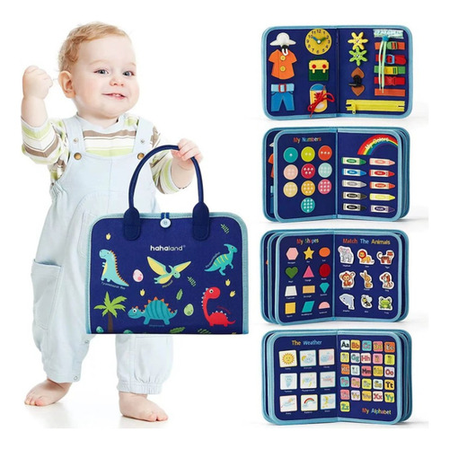 Juguete Montessori Busy Board, Tablero Sensorial De Activida