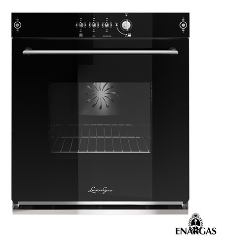 Imagen 1 de 10 de Horno Empotrar Luxor Negro Gas Country 55cm Multigas