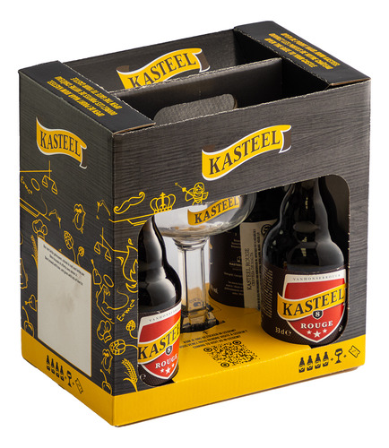 Four Pack Cerveza Kasteel Con Copa 330 Ml