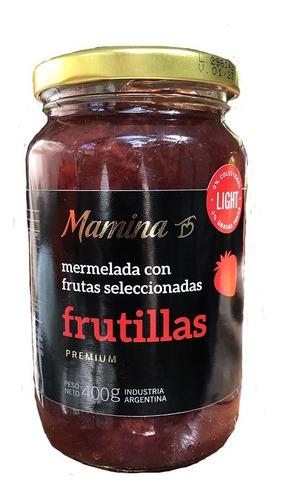 Mermelada De Frutillas Mamina Light, Yeruti. Pack X 6. 400gr