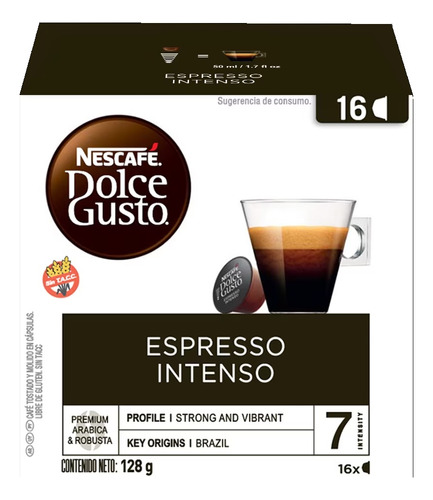 Caja 16 Capsulas Dolce Gusto Espresso Intenso Nescafé