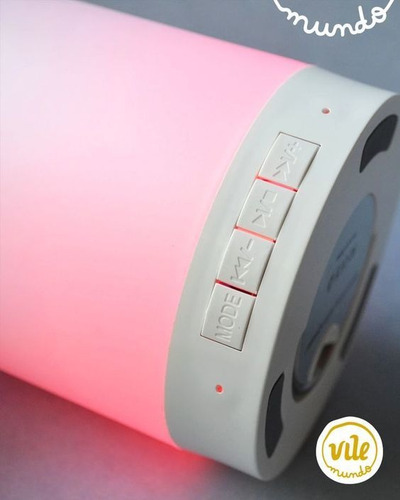 Imagem 5 de 8 de 1 Mini Caixa De Som Sem Fio Luminária Abajur Bluetooth