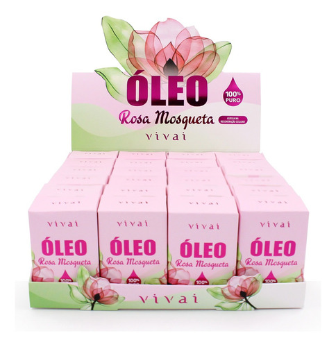 24 Óleo Rosa Mosqueta Vivai 100% Puro Atacado 10 Ml Fragrância Rosas