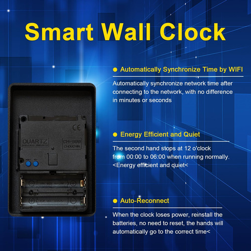 Reloj De Pared Wifi Inteligente De 12 Pulgadas De 12 Pulgada