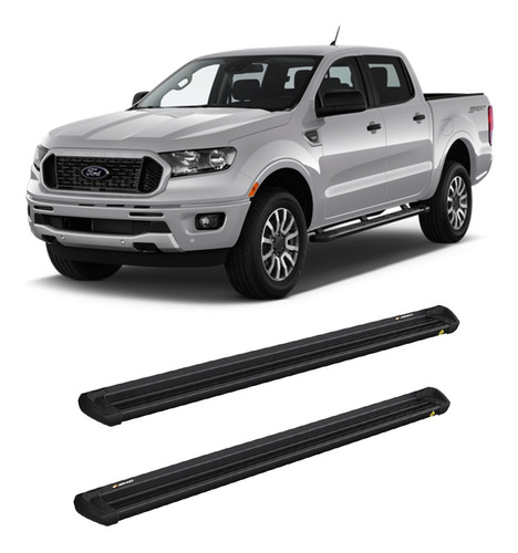 Estribo Ford Ranger 2013-2021 Keko Plataforma Lateral Preto