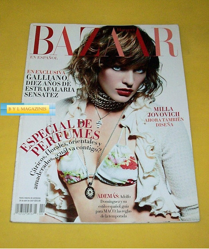Milla Jovovich Revista Harpers Bazaar Mexico 2007