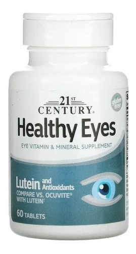 Luteína Vitamina Ocular 60 Tabletas 21st Century Sabor Sin Sabor
