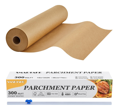 Smartake Rollo De Papel Pergamino Para Hornear, 15 Pulgadas