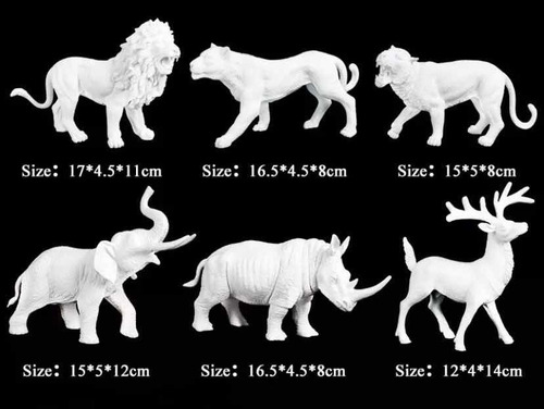Imagen 2 de 3 de Animales Para Pintar Juego Niños Incluye Pinturas Y Pincel