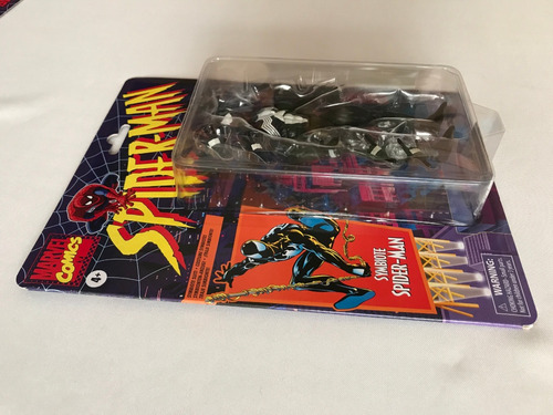 Symbiote Spiderman Black Suit Marvel Legends Retro Animated (Usado)