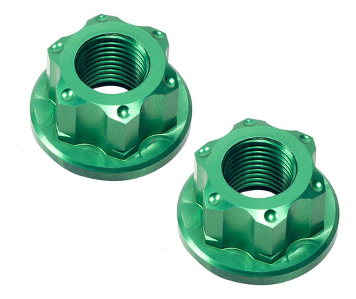 K 2 Piezas De Cubo De Rueda De Bicicleta, Tuercas De Verde