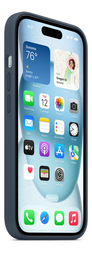 Apple - Funda Silicona Iphone 16 Pro Max Azul Oscuro Lisa