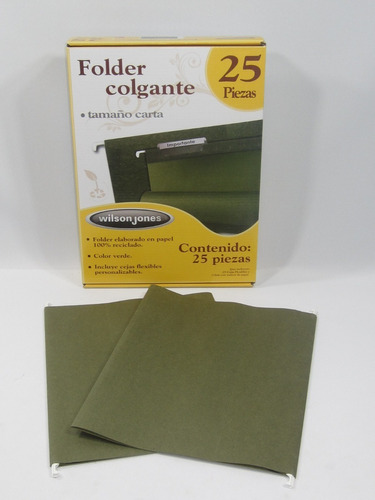 Wilson Jones Folder Colgante T/carta C/25 P3636