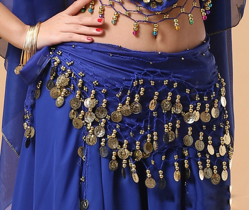Fajilla Bellydance Monedas Danza Árabe Chifon Falda Zumba