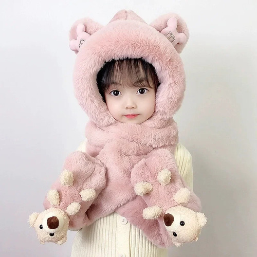 Conjunto De Gorro De Invierno, Bufanda Y Guantes Con Forro P