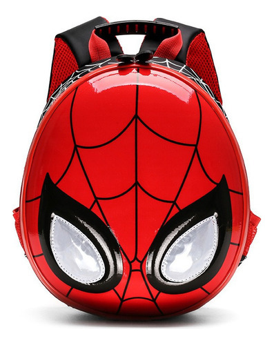 Mochila Infantil Spiderman Con Luz Led Impermeable