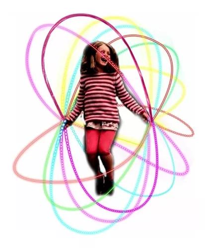  Hungdao Cuerda de saltar colorida para niños, cuerda de saltar  ajustable de plástico para saltar al aire libre, cuerda de saltar colorida  para recuerdos de fiesta, actividades al aire libre, regalo