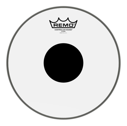 Parche Remo Controlled Sound Clear Black Dot 10'' Para Tom