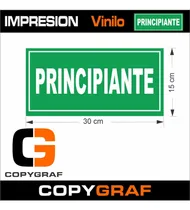 Comprar Cartel Manejo Principiante Calco Vinilo Exterior X 1 30x15 