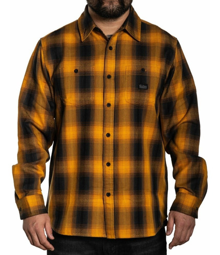 Imagem 1 de 5 de Camisa Bolt Flannel Amarelo & Preto