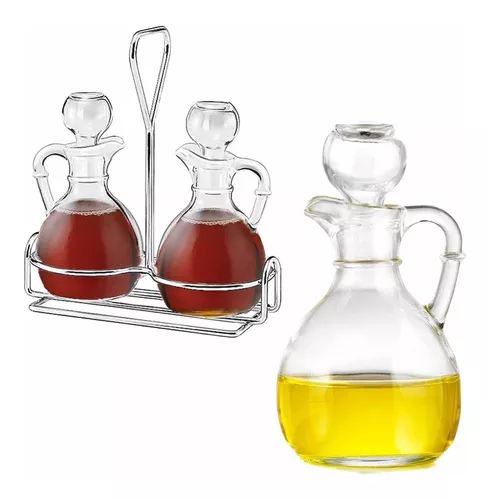 JUEGO DE 2 BOTELLAS PARA ACEITE/VINAGRE - 16 onzas (onza) Vinagrera  aceitera, botella de vidrio alta…Ver más JUEGO DE 2 BOTELLAS PARA  ACEITE/VINAGRE 