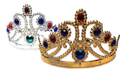 Corona Plástica Rey Reina Regulable Cotillón