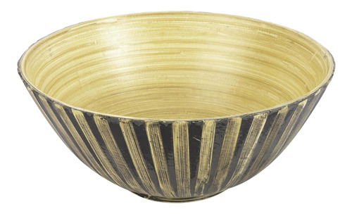 Bowl De Bamboo Rayado Vietnam Grande - Polanco Home Deco