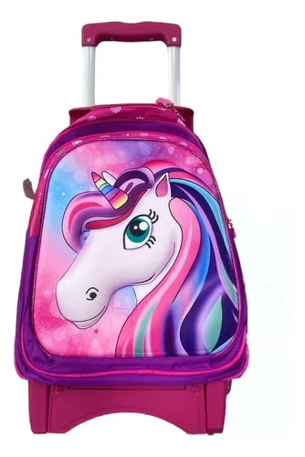 Morral Mochila Unicornio 5d Doble Llanta Siliconada