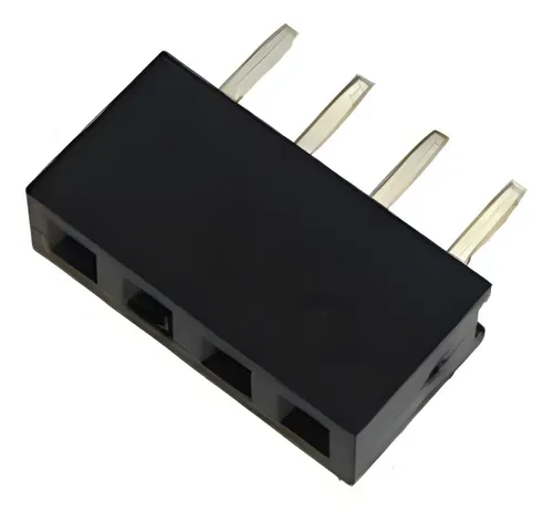 Tira De Pines Hembra Paso 0,1 1x04 Pos Para Pcb 1a X5u