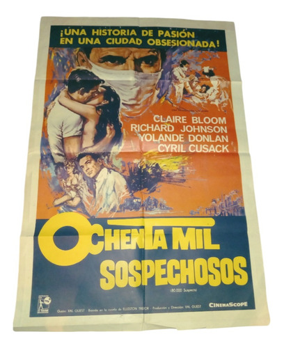 Ochenta Mil Sospechosos!! Afiche De Cine Original!! (Usado)