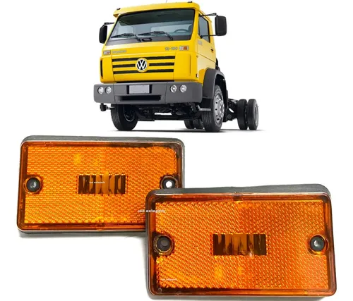 2 Lanterna Lateral Coluna Base Reta Laranja Vw Worker 8-120