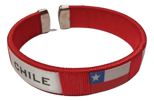 Pulsera Brazalete  Esclava Diseño Bandera Chilena