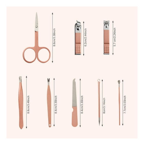 Juego De Manicura, 8 En 1, Kit De Pedicura Profesional