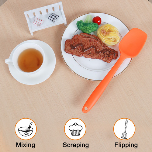Js Espátulas De Silicona Kit Para Cocina Hornear Naranja