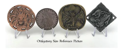Moneda De Decisión Goblin Dorado D2 Cara-cruz - Rpg Larp