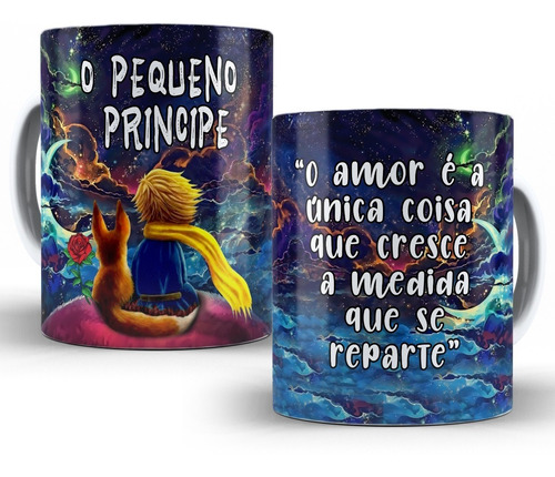 Caneca Pequeno Príncipe Amor Personalizada Xicara Fofa