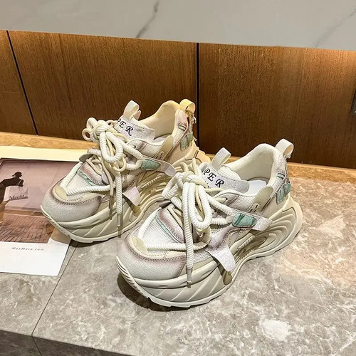 Zapatos Con Plataforma Zapatillas De Fondo Grueso Que Combin