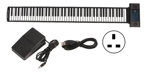 ASHATA Piano Enrollable PM49H, Teclado de Piano Electrónico Suave Recargable de 49 Teclas con Función Bluetooth Midi, Sonido Envolvente 4D, Piano Plegable Enrollado a Mano para Principiantes(PM49 ASHATA Piano Enrollable PM49H, Teclado de Piano Electrónico Suave Recargable de 49 Teclas con Función Bluetooth Midi, Sonido Envolvente 4D, Piano Plegable Enrollado a Mano para Principiantes(PM49