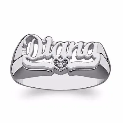 Anillos de plata con nombre sale