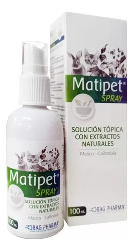  Spray De Matico Y Calendula -cicatrizante-matipet  100 Ml