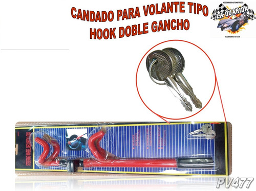 Candado De Volante Tipo Hook Doble Gancho Pv014