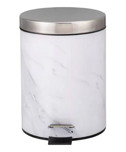 Bote Basura Moderno Tapa Metal Cubo Extraible Asa Para Baño