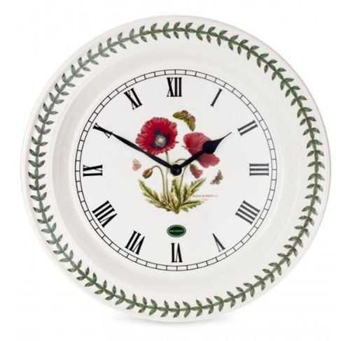 Reloj De Pared Con Diseño De Amapola,multicolor,10.0 In.