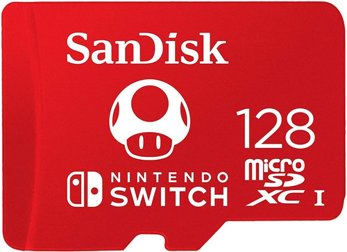 Memoria Micro Sd Original Sandisk Nintendo Switch 128gb Roja