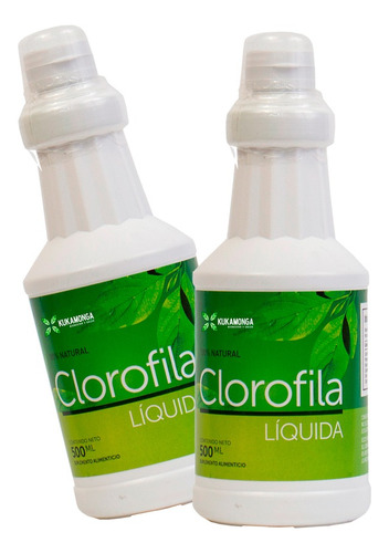 Kit De Dos Frascos De Clorofila Líquida- 500 Ml