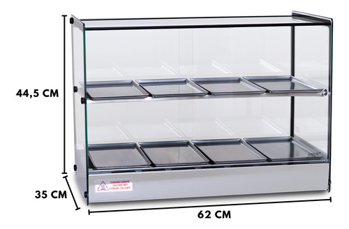 Estufa Para Salgados 8 Bandejas Dupla Cinza EVR8BD Tita 127V